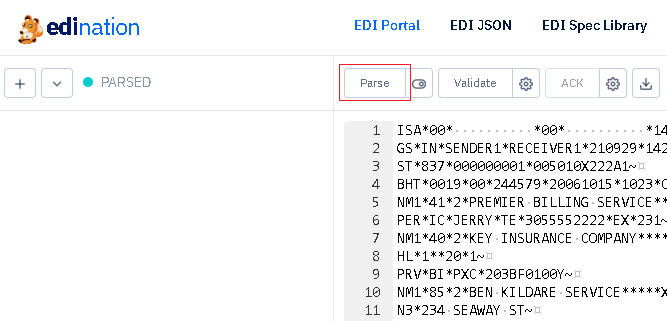 edination parse edi file