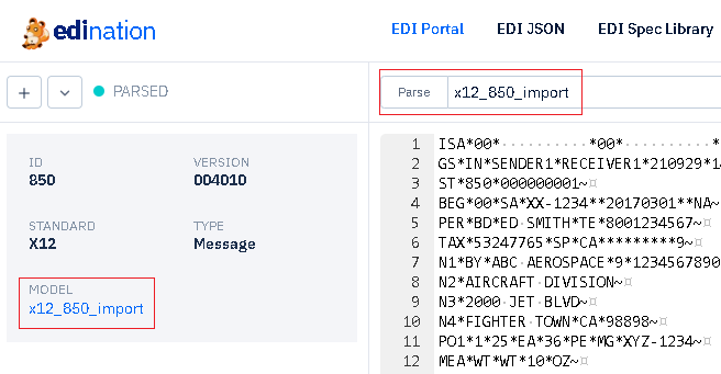 edi spec custom use
