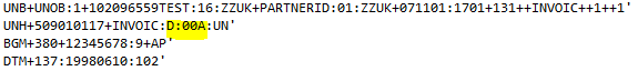 edifact version