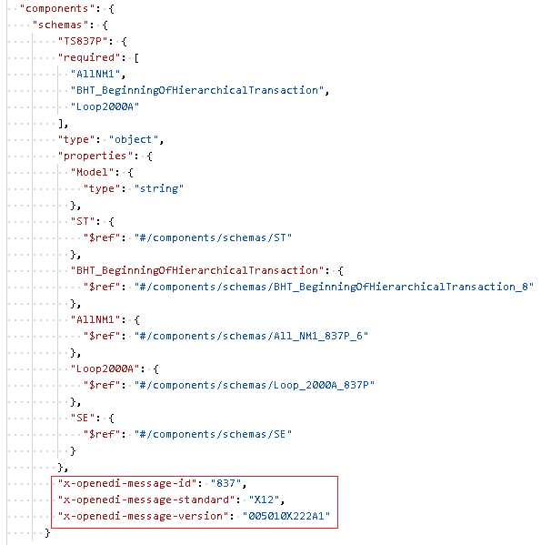 openapi edi message id