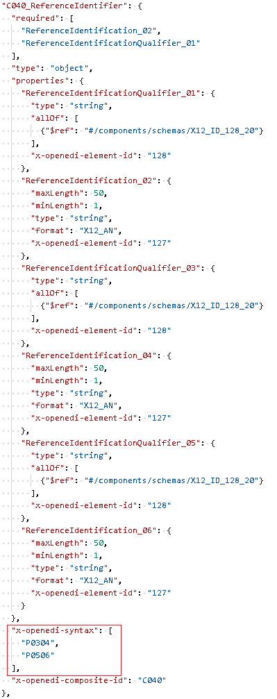 openapi edi syntax notes