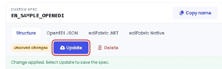 The Update button